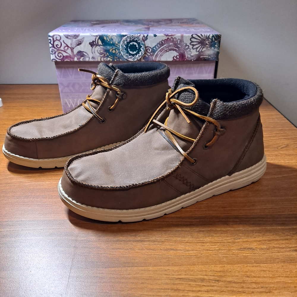 3 For $10 - Men's Tan Chukka Boots with Cream Sole
